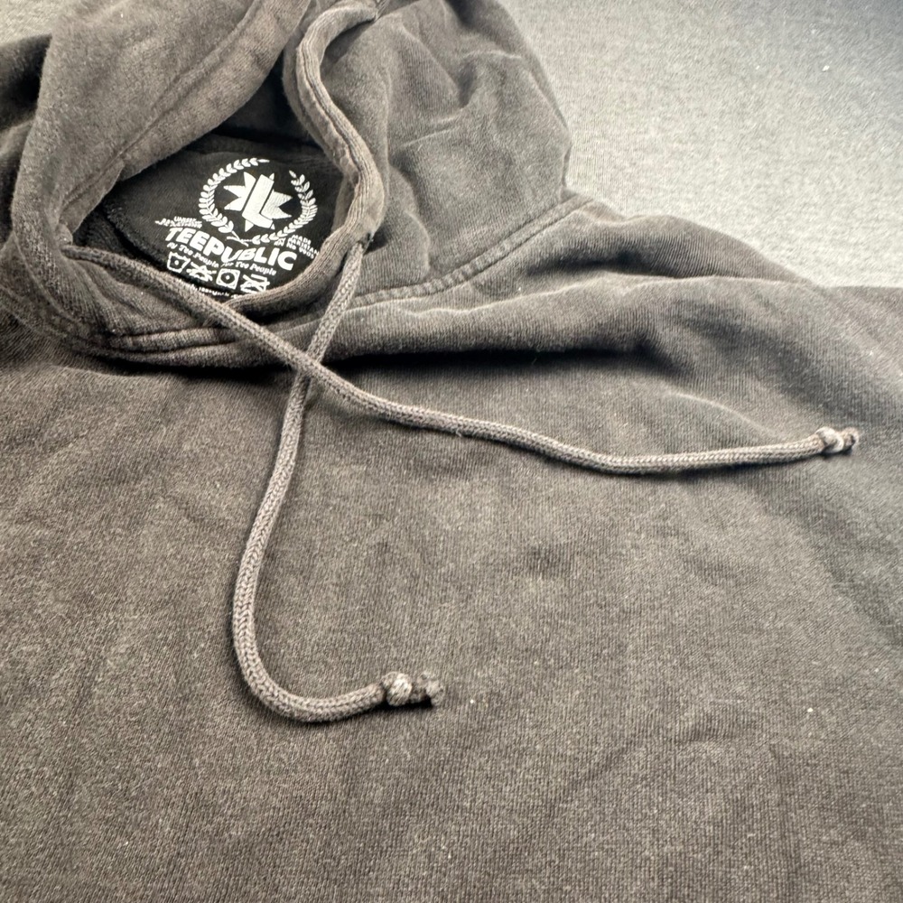 TeePublic Unisex Charcoal Gray Hoodie Sweatshirt‎ Pullover Pocket Size XL